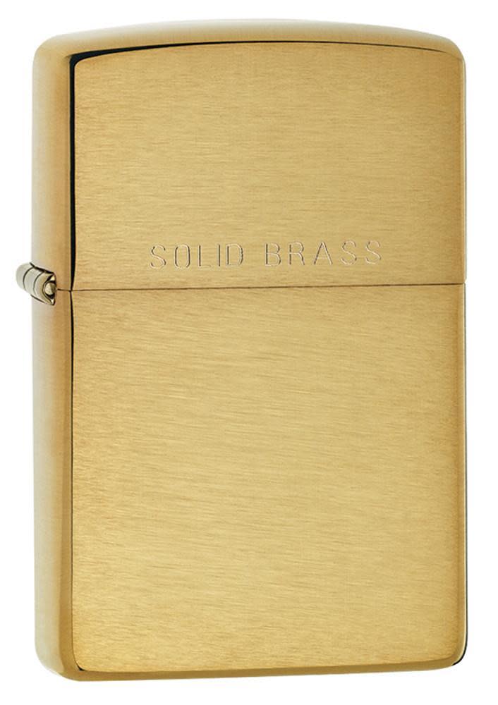 Zippo Classic Brushed Solid Brass Windproof Pocket Lighter