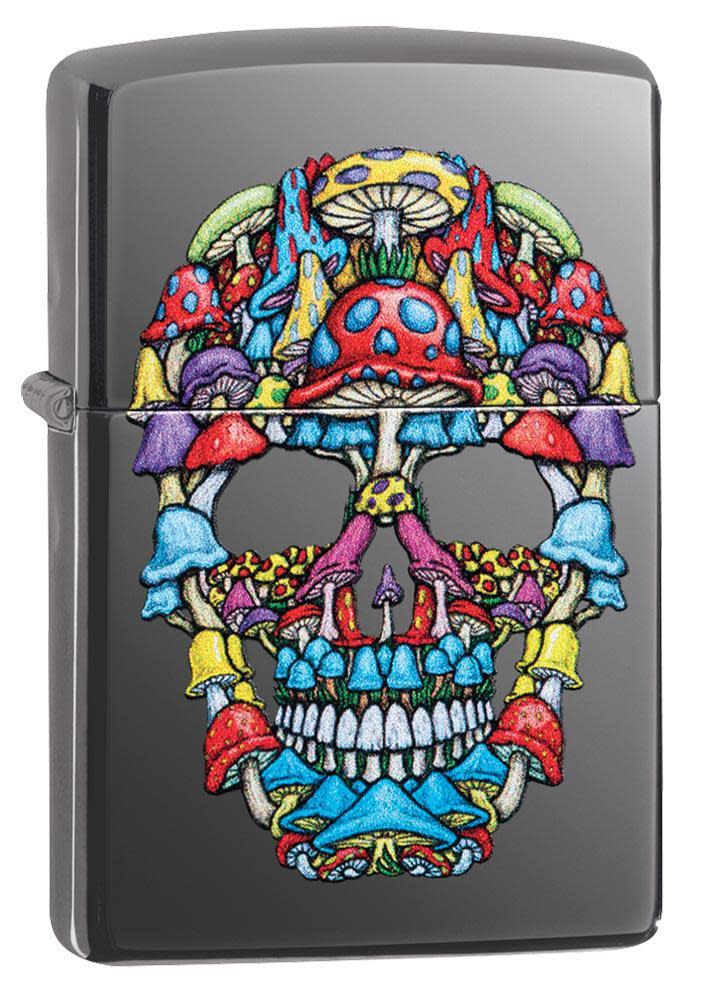 Zippo Skull Design Classic Black Lce Windproof Pocket Lighter