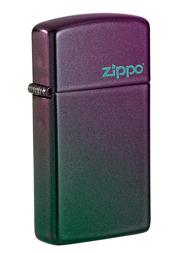 49267 Slim Iridescent Zippo Logo